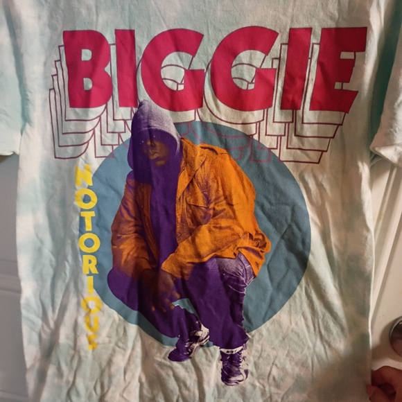 2/$10 The Notorious Biggie Graphic Tie Dye T-Shirt Size Small/Medium - Picture 2 of 5